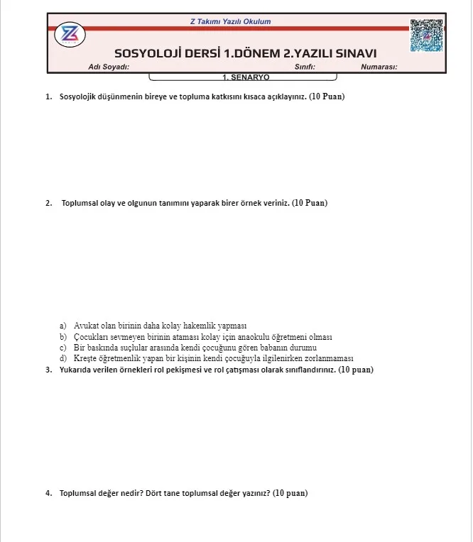 11.sınıf sosyoloji 1.dönem 2.yazılı 12.sınıf sosyoloji 1.dönem 2.yazılı