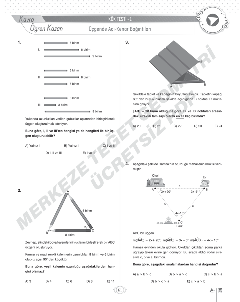 ücgenler-aci-kenar-bagintilari-konu-anlatimı