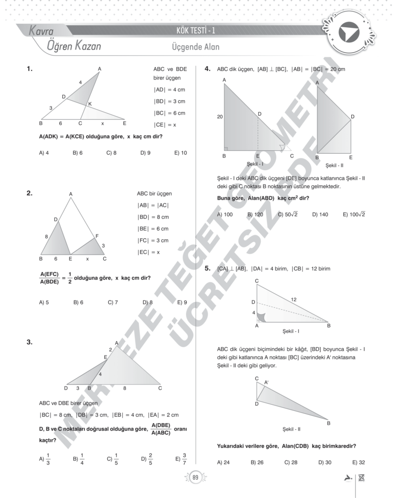 ücgenler-üçgende alan-kök-testi-konu-anlatimı