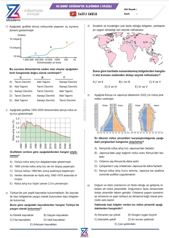 10.sınıf-coğrafya-2.dönem-1.yazılı-çalışma-soruları