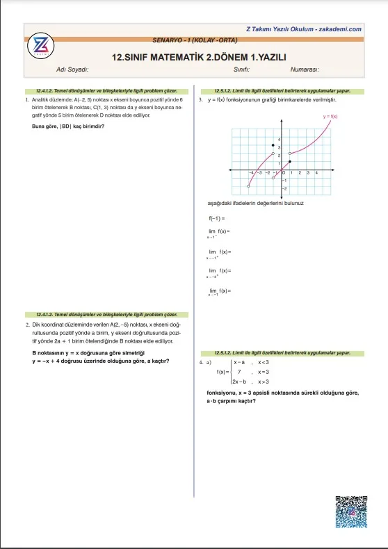 12.sınıf-meb-matematik-2.dönem-1.yazılı-örneği