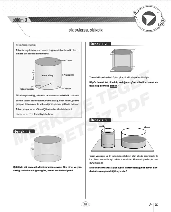 tyt-ayt-geometri-dik-dairesel-silindir-soru-çözümü