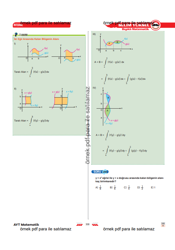 ayt-matematik-integral-alan-hesabı-6-konu-anlatimi