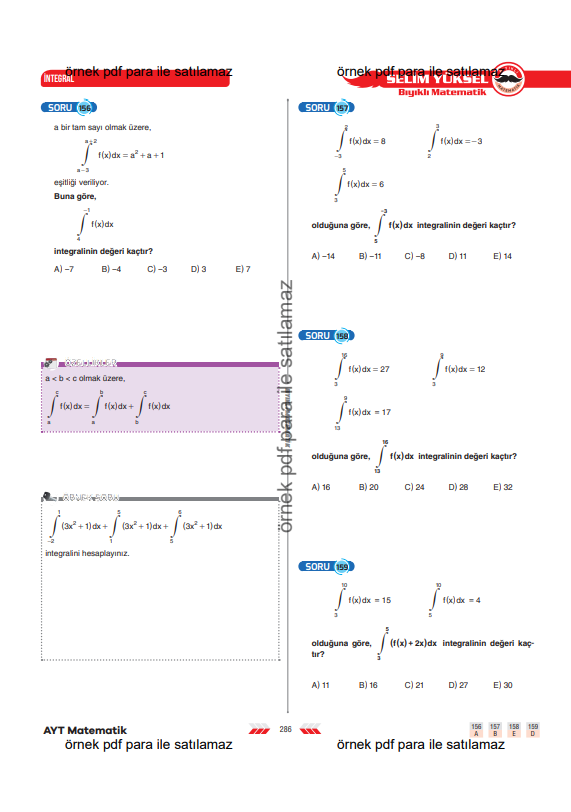 ayt-matematik-integral-belirli-integral-özellikleri-2-konu-anlatimi