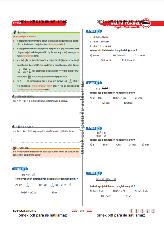 ayt-matematik-integral-diferansiyel-kavramı-konu-anlatimi