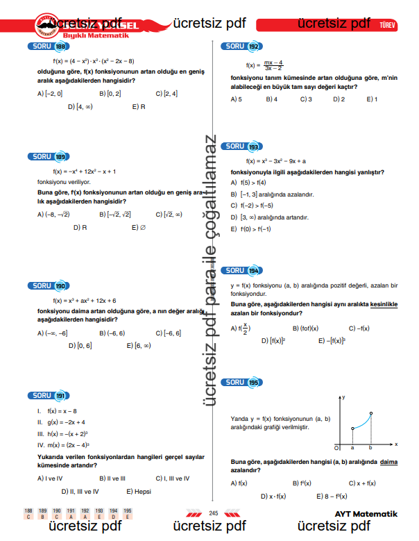 ayt-matematik-türev-artan-azalan-fonksiyon-incelemesi-2-konu-anlatimi