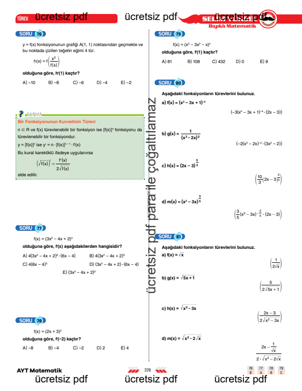 ayt-matematik-türev-bileşke-fonksiyon-türevi-3-konu-anlatimi