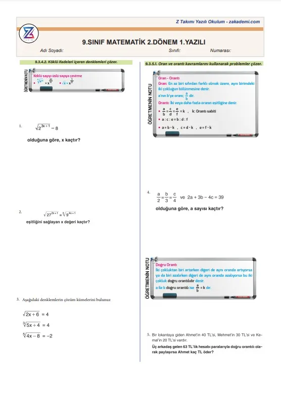 9.sınıf-matematik-2.dönem-1.yazılı-tekrar-konu-anlatımı