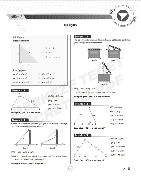 tyt-ayt-geometri-dik-üçgen-konu-anlatımı