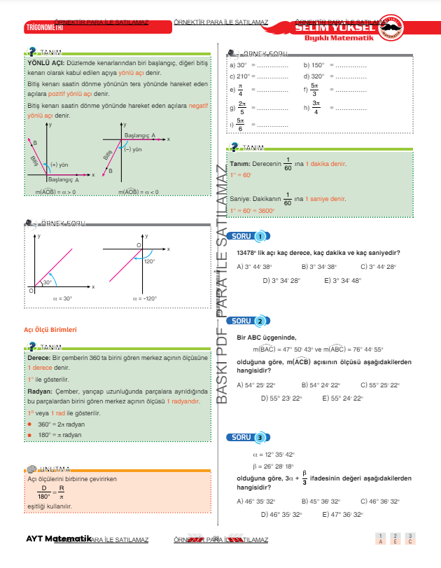 ayt-matematik-trigonometri-birim-çember-konu-anlatimi