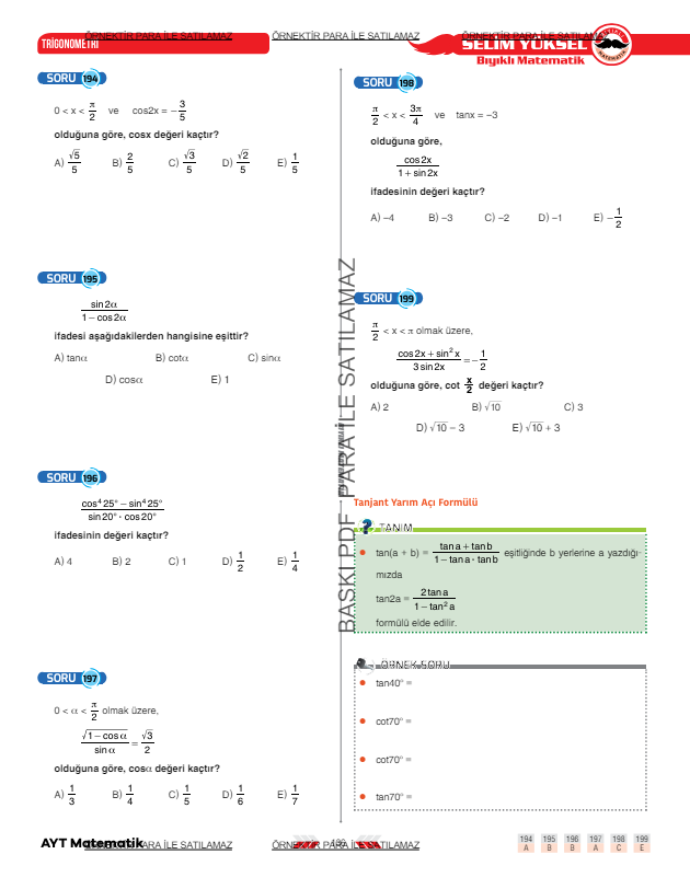 ayt-matematik-trigonometri-tanjant-yarım-açı-formülleri-konu-anlatimi