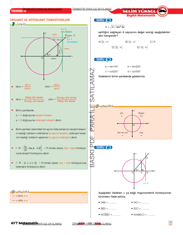 ayt-matematik-trigonometri-trigonometrik-fonksiyonlar-2-konu-anlatimi