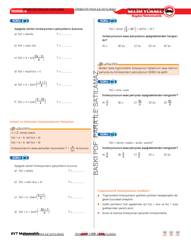 ayt-matematik-trigonometri-trigonometrik-fonksiyonların-grafikleri-konu-anlatimi