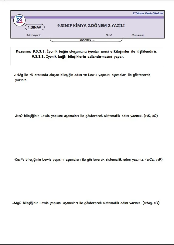 9.sınıf-kimya-yazılı