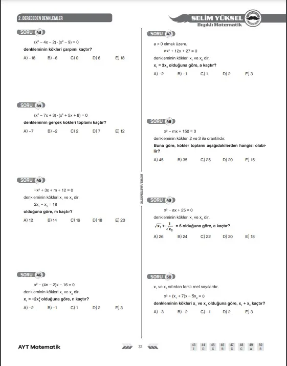 2.derece-denklemler-konu-anlatımı