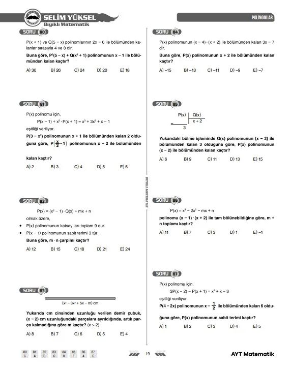 polinomlar-soru-çözümü