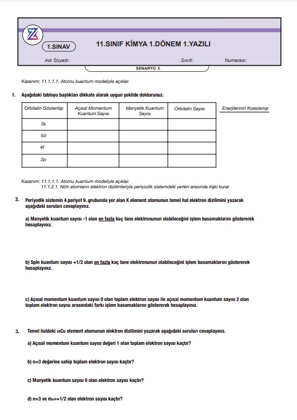11.sinif-kimya-1.donem-1.yazili-sorulari